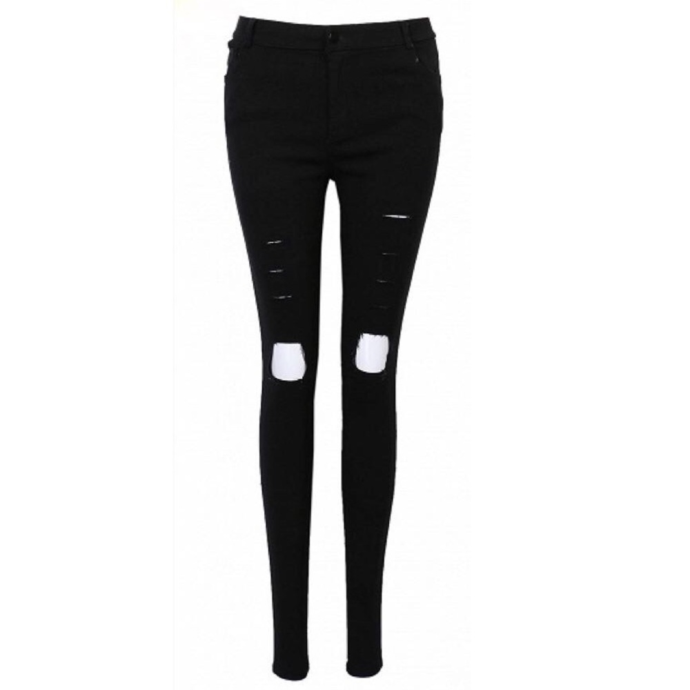 🆕 Super Stretch Distressed Black Skinnies - Picture 3 of 5